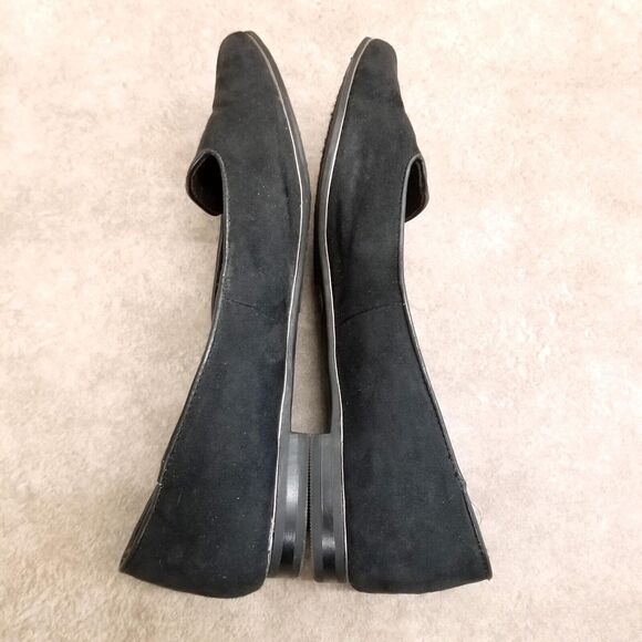 Merona Womens Size 7.5 Black Slip On Loafer Pointed Toe Flats - Picture 8 of 11